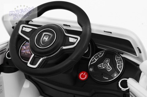 Autko Turbo-S na akumulator dla dzieci Biały + Pilot + Wolny Start + Koła EVA + Radio MP3 Autko Turbo-S na akumulator dla dzieci Biały + Pilot + Wolny Start + Koła EVA + Radio MP3