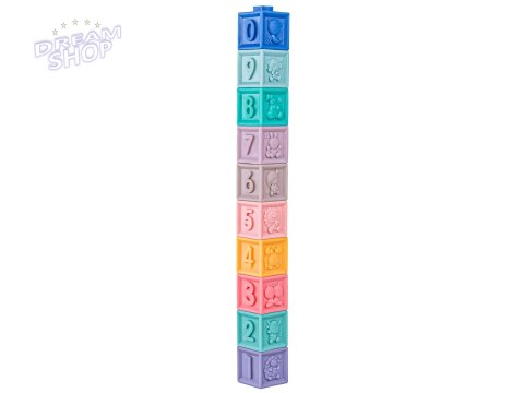 Edukacyjny zestaw klocków dla malucha, Miękkie Klocki, Cyferki, Figury geometryczne, Kształty, Wieża 23 sztuki Edukacyjny zestaw klocków dla malucha, Miękkie Klocki, Cyferki, Figury geometryczne, Kształty, Wieża 23 sztuki