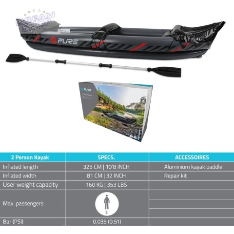 KAJAK XPRO 325CM 2 OSOBOWY PURE 4 FUN KAJAK XPRO 325CM 2 OSOBOWY PURE 4 FUN