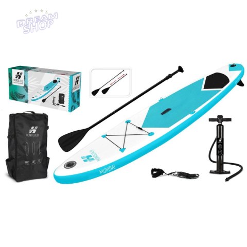 ZESTAW DESKA SUP 150KG DMUCHANA HONOLULU 320x76x15CM NIEBIESKA ZESTAW DESKA SUP 150KG DMUCHANA HONOLULU 320x76x15CM NIEBIESKA