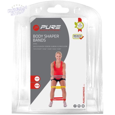 ZESTAW GUM DO ĆWICZEŃ FITNESS CROSSFIT MINI BAND 5SZT PURE 2 IMPROVE ZESTAW GUM DO ĆWICZEŃ FITNESS CROSSFIT MINI BAND 5SZT PURE 2 IMPROVE