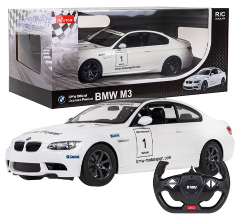 BMW M3 biały RASTAR model 1:14 Zdalnie sterowane auto + Pilot 2,4 GHz BMW M3 biały RASTAR model 1:14 Zdalnie sterowane auto + Pilot 2,4 GHz