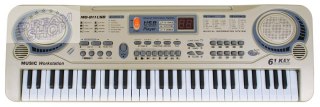 Beżowy Keyboard dla dzieci 5+ Mikrofon + Nagrywanie + USB MP3 - model nr 811