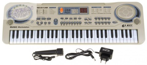 Beżowy Keyboard dla dzieci 5+ Mikrofon + Nagrywanie + USB MP3 - model nr 811 Beżowy Keyboard dla dzieci 5+ Mikrofon + Nagrywanie + USB MP3 - model nr 811
