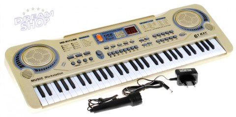 Beżowy Keyboard dla dzieci 5+ Mikrofon + Nagrywanie + USB MP3 - model nr 811 Beżowy Keyboard dla dzieci 5+ Mikrofon + Nagrywanie + USB MP3 - model nr 811