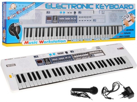 Biały Keyboard dla dzieci 5+ Mikrofon + Nagrywanie + Głośniki Stereo - model nr 008