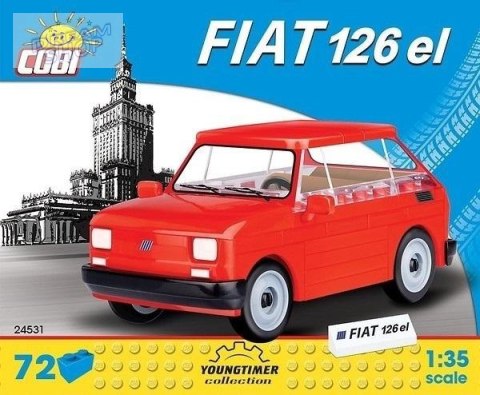 Cars Mały Fiat 126P 1994 - 1999 72 klocki Cars Mały Fiat 126P 1994 - 1999 72 klocki