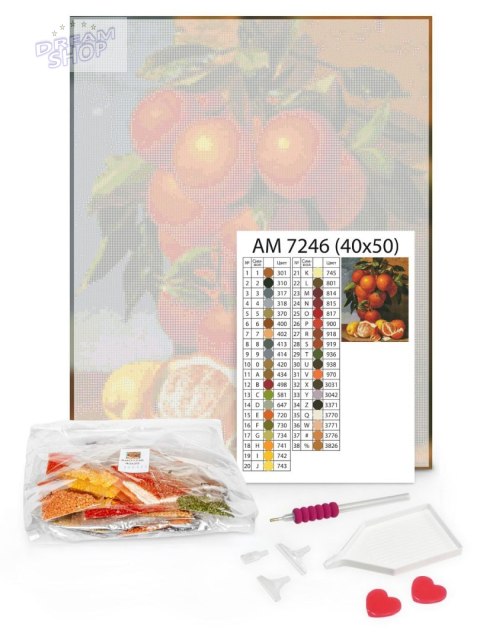 Diamentowa mozaika Poprzez fale 40x50 Płótno + Cyrkonie + Rysik 3w1 + Kleje Diamentowa mozaika Poprzez fale 40x50 Płótno + Cyrkonie + Rysik 3w1 + Kleje