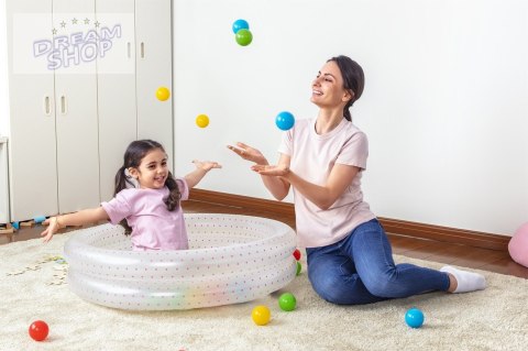 Dmuchany Basenik 2w1 dla dzieci 2+ Różowy BESTWAY 91x20cm Brodzik + Suchy basen + 50 piłeczek Dmuchany Basenik 2w1 dla dzieci 2+ Różowy BESTWAY 91x20cm Brodzik + Suchy basen + 50 piłeczek