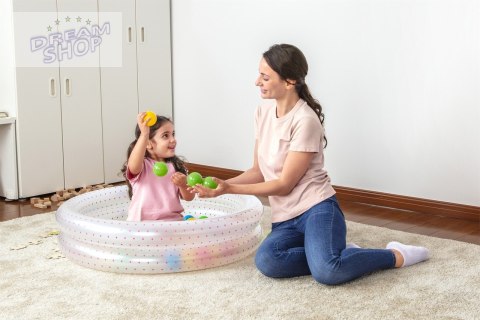 Dmuchany Basenik 2w1 dla dzieci 2+ Różowy BESTWAY 91x20cm Brodzik + Suchy basen + 50 piłeczek Dmuchany Basenik 2w1 dla dzieci 2+ Różowy BESTWAY 91x20cm Brodzik + Suchy basen + 50 piłeczek
