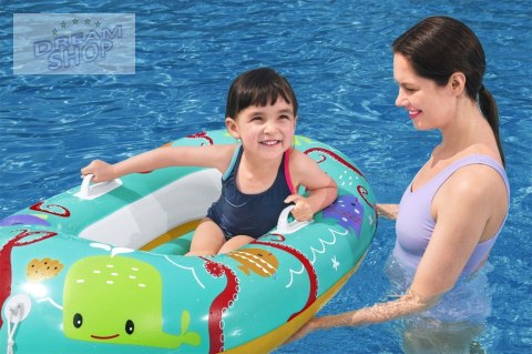 Dmuchany Ponton do pływania Morskie zwierzęta dla dzieci 3+ BESTWAY 119x79cm + Dmuchane dno
