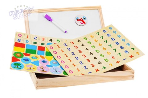 Drewniana tablica magnetyczna dla dzieci 3+ Zestaw edukacyjny + Akcesoria Drewniana tablica magnetyczna dla dzieci 3+ Zestaw edukacyjny + Akcesoria