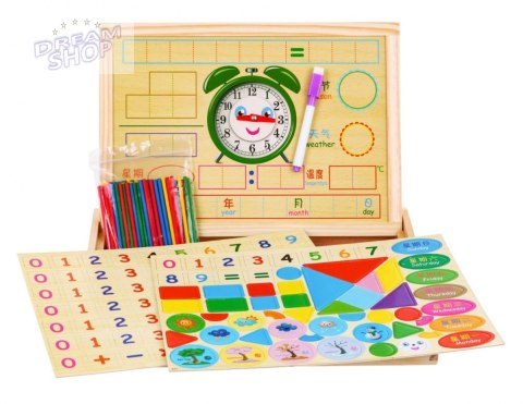 Drewniana tablica magnetyczna dla dzieci 3+ Zestaw edukacyjny + Akcesoria Drewniana tablica magnetyczna dla dzieci 3+ Zestaw edukacyjny + Akcesoria