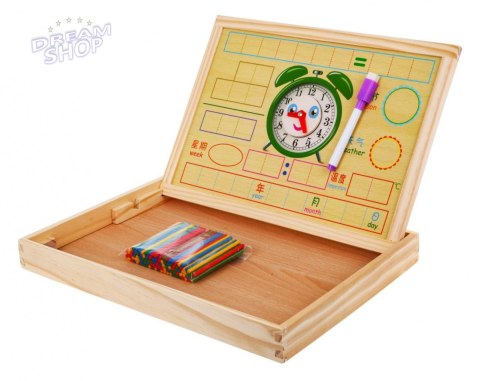 Drewniana tablica magnetyczna dla dzieci 3+ Zestaw edukacyjny + Akcesoria Drewniana tablica magnetyczna dla dzieci 3+ Zestaw edukacyjny + Akcesoria