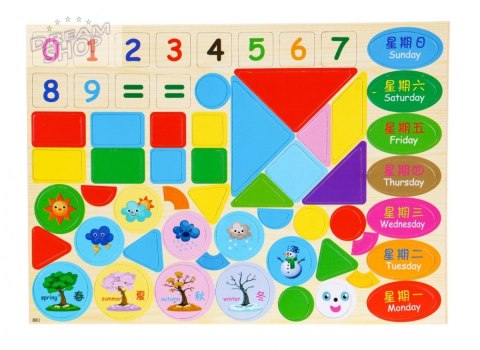Drewniana tablica magnetyczna dla dzieci 3+ Zestaw edukacyjny + Akcesoria Drewniana tablica magnetyczna dla dzieci 3+ Zestaw edukacyjny + Akcesoria