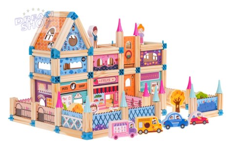 Drewniany Domek Księżniczki dla dzieci 3+ Klocki 278 el. + Figurki + Łączniki + Instrukcja Drewniany Domek Księżniczki dla dzieci 3+ Klocki 278 el. + Figurki + Łączniki + Instrukcja