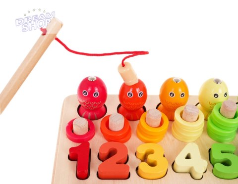 Edukacyjny Zestaw Gier z Drewna dla dzieci 3+ Gra zręcznościowa Łowienie rybek + Nauka liczb + Układanie wzorów Edukacyjny Zestaw Gier z Drewna dla dzieci 3+ Gra zręcznościowa Łowienie rybek + Nauka liczb + Układanie wzorów