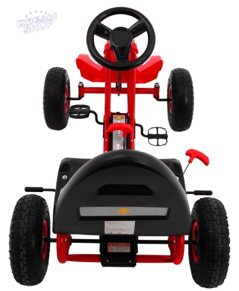 Gokart Champion na pedały dla dzieci 3+ Czerwony + Pompowane opony + Regulowane siedzisko + Ręczny hamulec Gokart Champion na pedały dla dzieci 3+ Czerwony + Pompowane opony + Regulowane siedzisko + Ręczny hamulec
