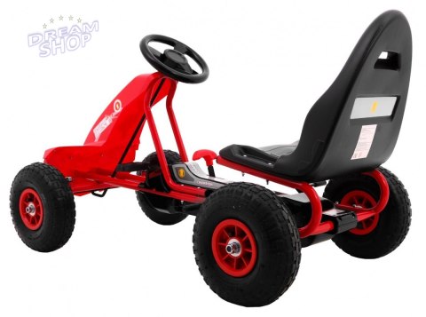Gokart Champion na pedały dla dzieci 3+ Czerwony + Pompowane opony + Regulowane siedzisko + Ręczny hamulec Gokart Champion na pedały dla dzieci 3+ Czerwony + Pompowane opony + Regulowane siedzisko + Ręczny hamulec