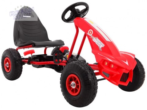 Gokart Champion na pedały dla dzieci 3+ Czerwony + Pompowane opony + Regulowane siedzisko + Ręczny hamulec Gokart Champion na pedały dla dzieci 3+ Czerwony + Pompowane opony + Regulowane siedzisko + Ręczny hamulec
