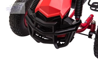Gokart na Pedały AIR PerHour dla dzieci Czerwony + Hamulec ręczny + Pompowane koła + Regulacja siedzenia