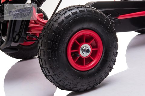 Gokart na Pedały AIR PerHour dla dzieci Czerwony + Hamulec ręczny + Pompowane koła + Regulacja siedzenia Gokart na Pedały AIR PerHour dla dzieci Czerwony + Hamulec ręczny + Pompowane koła + Regulacja siedzenia