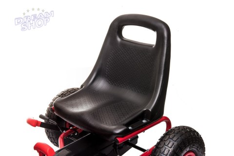 Gokart na Pedały AIR PerHour dla dzieci Czerwony + Hamulec ręczny + Pompowane koła + Regulacja siedzenia Gokart na Pedały AIR PerHour dla dzieci Czerwony + Hamulec ręczny + Pompowane koła + Regulacja siedzenia