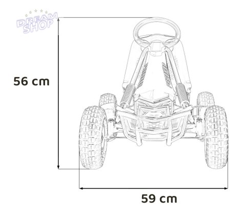 Gokart na Pedały AIR PerHour dla dzieci Różowy + Hamulec ręczny + Pompowane koła + Regulacja siedzenia Gokart na Pedały AIR PerHour dla dzieci Różowy + Hamulec ręczny + Pompowane koła + Regulacja siedzenia