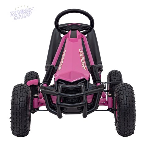 Gokart na Pedały AIR PerHour dla dzieci Różowy + Hamulec ręczny + Pompowane koła + Regulacja siedzenia Gokart na Pedały AIR PerHour dla dzieci Różowy + Hamulec ręczny + Pompowane koła + Regulacja siedzenia