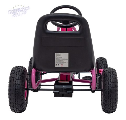 Gokart na Pedały AIR PerHour dla dzieci Różowy + Hamulec ręczny + Pompowane koła + Regulacja siedzenia Gokart na Pedały AIR PerHour dla dzieci Różowy + Hamulec ręczny + Pompowane koła + Regulacja siedzenia
