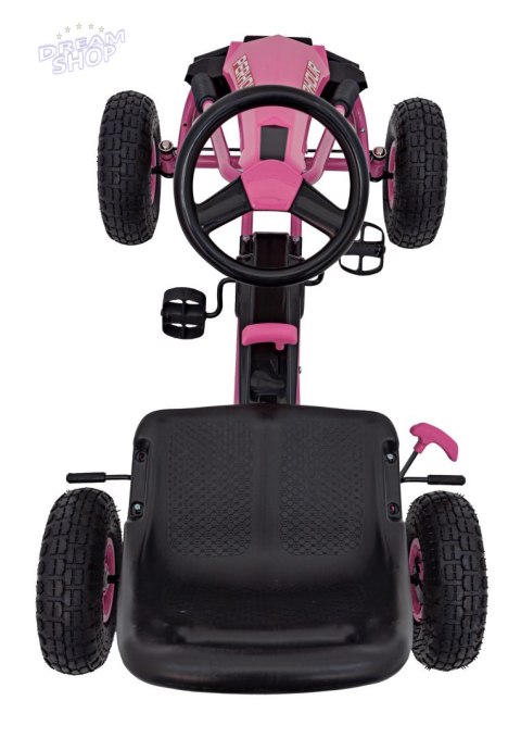 Gokart na Pedały AIR PerHour dla dzieci Różowy + Hamulec ręczny + Pompowane koła + Regulacja siedzenia Gokart na Pedały AIR PerHour dla dzieci Różowy + Hamulec ręczny + Pompowane koła + Regulacja siedzenia