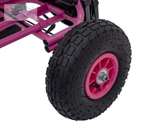 Gokart na Pedały AIR PerHour dla dzieci Różowy + Hamulec ręczny + Pompowane koła + Regulacja siedzenia Gokart na Pedały AIR PerHour dla dzieci Różowy + Hamulec ręczny + Pompowane koła + Regulacja siedzenia