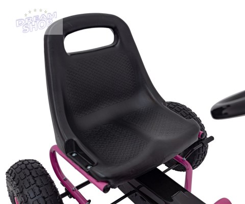 Gokart na Pedały AIR PerHour dla dzieci Różowy + Hamulec ręczny + Pompowane koła + Regulacja siedzenia Gokart na Pedały AIR PerHour dla dzieci Różowy + Hamulec ręczny + Pompowane koła + Regulacja siedzenia