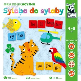 Gra edukacyjna "Sylaba do sylaby" dla dzieci 4-8 lat + Układanie wyrazów + Nazywanie obrazków