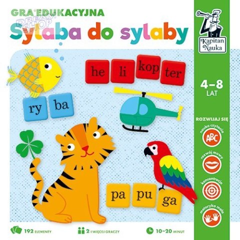 Gra edukacyjna "Sylaba do sylaby" dla dzieci 4-8 lat + Układanie wyrazów + Nazywanie obrazków Gra edukacyjna "Sylaba do sylaby" dla dzieci 4-8 lat + Układanie wyrazów + Nazywanie obrazków
