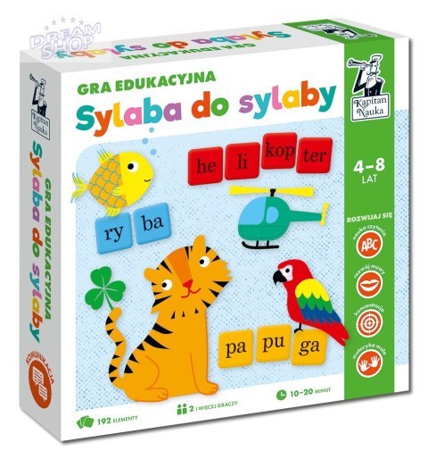 Gra edukacyjna "Sylaba do sylaby" dla dzieci 4-8 lat + Układanie wyrazów + Nazywanie obrazków Gra edukacyjna "Sylaba do sylaby" dla dzieci 4-8 lat + Układanie wyrazów + Nazywanie obrazków