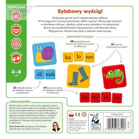 Gra edukacyjna "Sylaba do sylaby" dla dzieci 4-8 lat + Układanie wyrazów + Nazywanie obrazków Gra edukacyjna "Sylaba do sylaby" dla dzieci 4-8 lat + Układanie wyrazów + Nazywanie obrazków