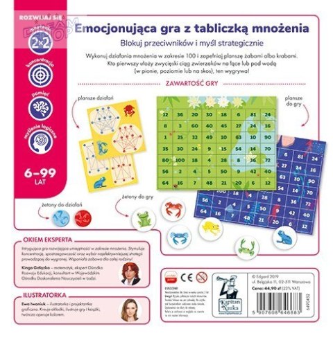 Gra edukacyjna "Żaby czy Kraby" dla dzieci 6+ Nauka mnożenia do 100 Gra edukacyjna "Żaby czy Kraby" dla dzieci 6+ Nauka mnożenia do 100