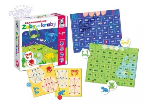 Gra edukacyjna "Żaby czy Kraby" dla dzieci 6+ Nauka mnożenia do 100 Gra edukacyjna "Żaby czy Kraby" dla dzieci 6+ Nauka mnożenia do 100
