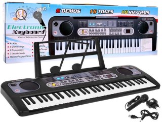 Keyboard dla dzieci 5+ Stojak na nuty Mikrofon + Nagrywanie Radio USB MP3 - model nr 020