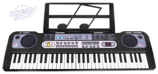 Keyboard dla dzieci 5+ Stojak na nuty Mikrofon + Nagrywanie Radio USB MP3 - model nr 020