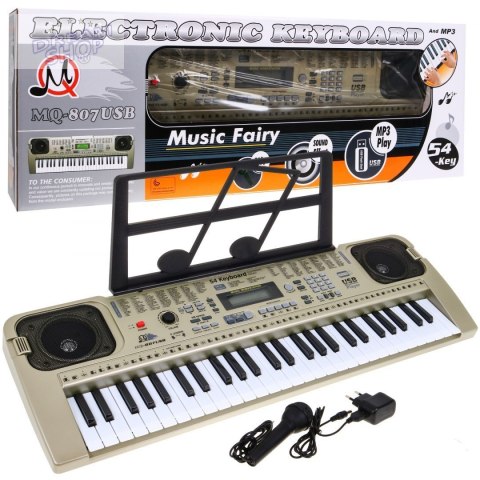Keyboard z trybem lekcji dla dzieci 5+ Mikrofon - model nr 807 Keyboard z trybem lekcji dla dzieci 5+ Mikrofon - model nr 807