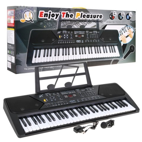 Keyboard z trybem nauki dla dzieci 5+ Stojak na nuty Mikrofon Radio - model nr 600 Keyboard z trybem nauki dla dzieci 5+ Stojak na nuty Mikrofon Radio - model nr 600