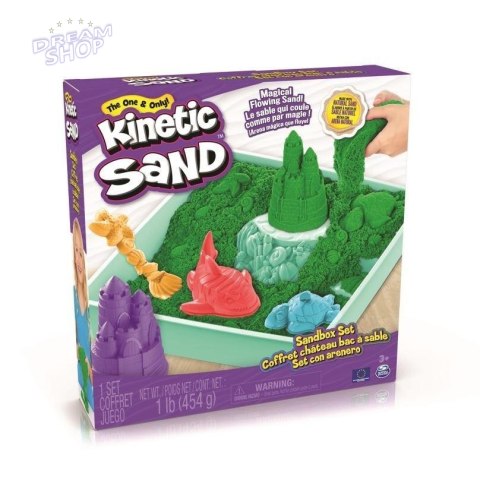 Kinetic Sand - Piasek z foremkami zielony