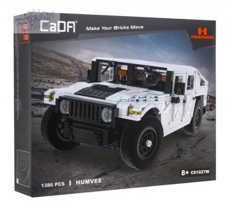 Klocki techniczne CaDA 1386 el. Humvee pojazd wojskowy 1:12 dla dzieci 8+