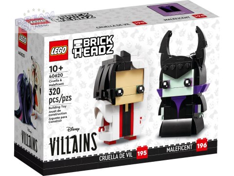 LEGO 40620 BrickHeadz Cruella i Diabolina LEGO 40620 BrickHeadz Cruella i Diabolina