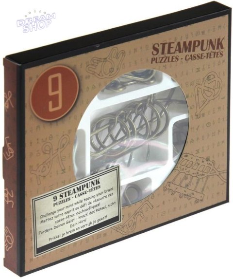 Łamigłówki metalowe 9 szt Steampunk brązowy G3 Łamigłówki metalowe 9 szt Steampunk brązowy G3