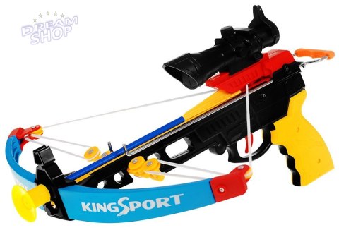 Mała Kusza dla dzieci 6+ Zestaw sportowy 7 el. + Tarcza + 4 bełty + Kołczan + Celownik laserowy Mała Kusza dla dzieci 6+ Zestaw sportowy 7 el. + Tarcza + 4 bełty + Kołczan + Celownik laserowy