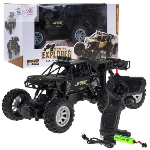 Metalowy crawler Rock Explorer 4x4 dla dzieci 8+ Zdalnie sterowany 1:18 Gumowe 6 kół Metalowy crawler Rock Explorer 4x4 dla dzieci 8+ Zdalnie sterowany 1:18 Gumowe 6 kół