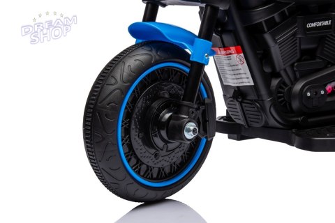 Motorek Chopper FASTER na akumulator dla dzieci Niebieski + Radio FM + Panel audio + LED Motorek Chopper FASTER na akumulator dla dzieci Niebieski + Radio FM + Panel audio + LED